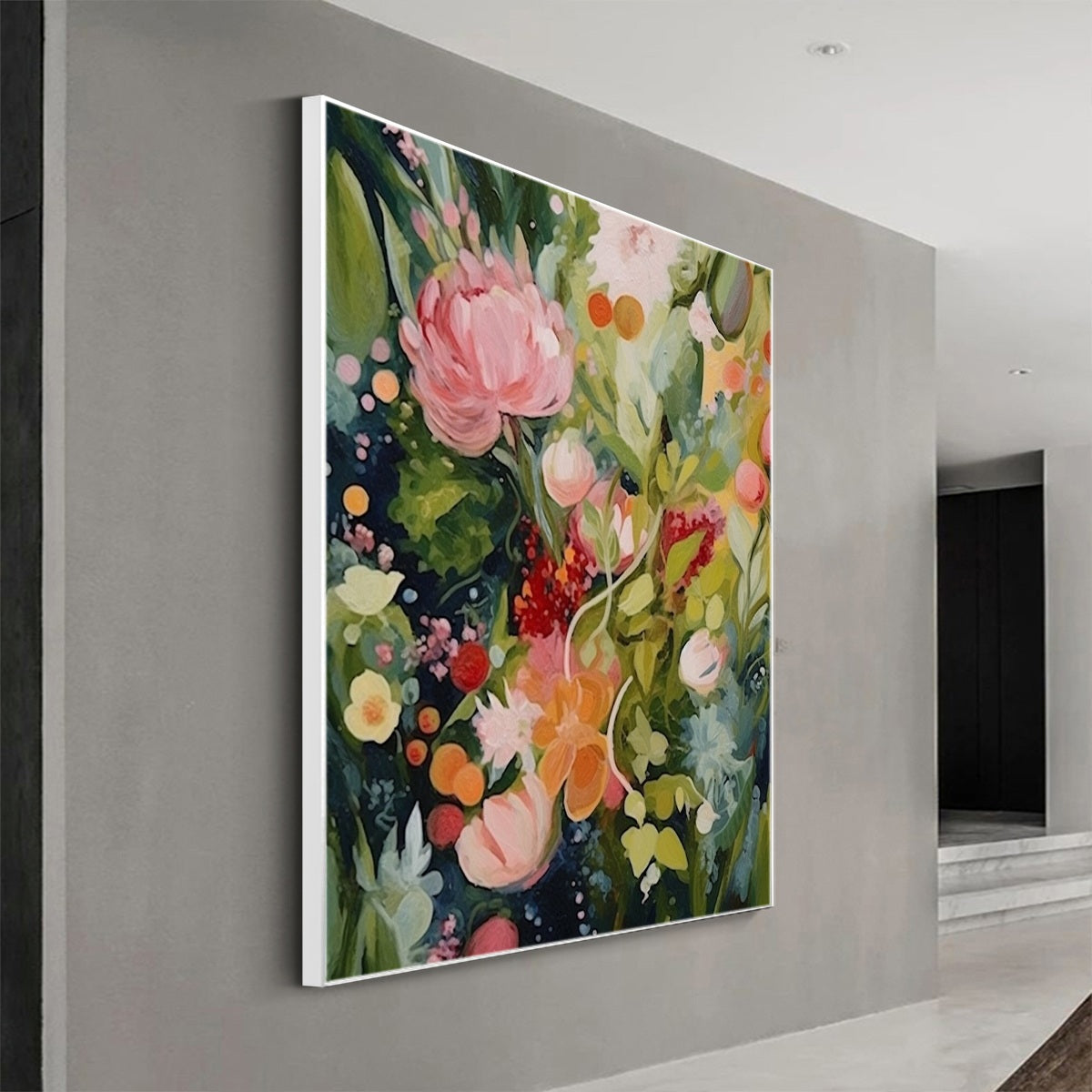 Blooming Rhapsody – Floral Textured Oil Painting, view 5