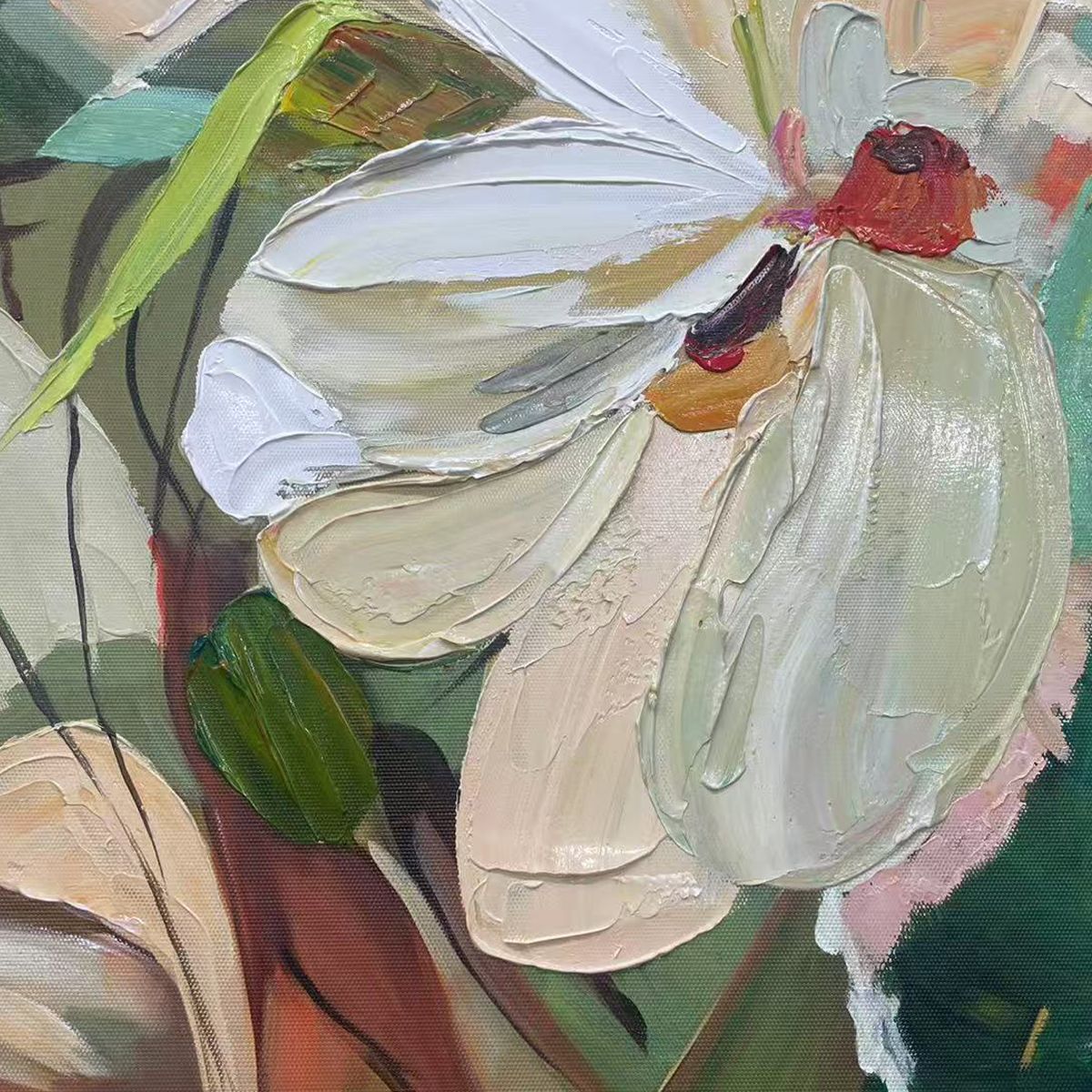 Figurative Oil Painting – Blossoming Serenity