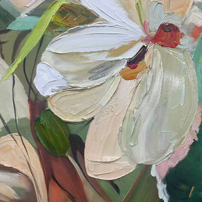 Figurative Oil Painting – Blossoming Serenity