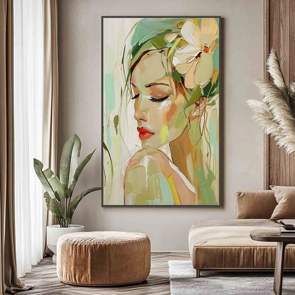 Figurative Oil Painting – Blossoming Serenity