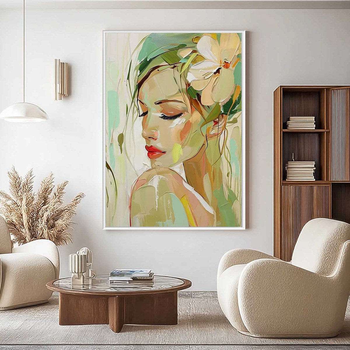 Figurative Oil Painting – Blossoming Serenity