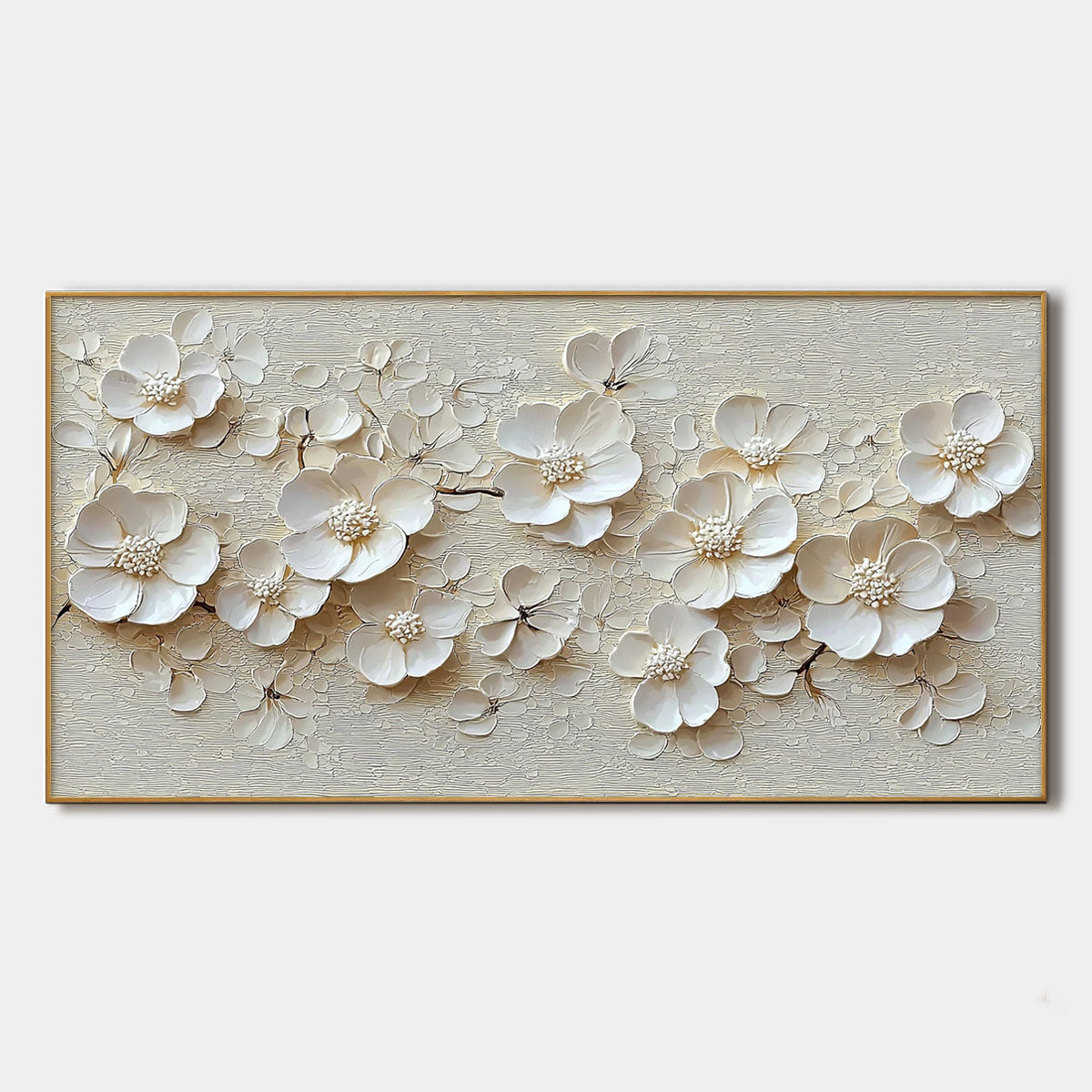 Blossom Serenade – Floral Textured Oil Painting, view 1