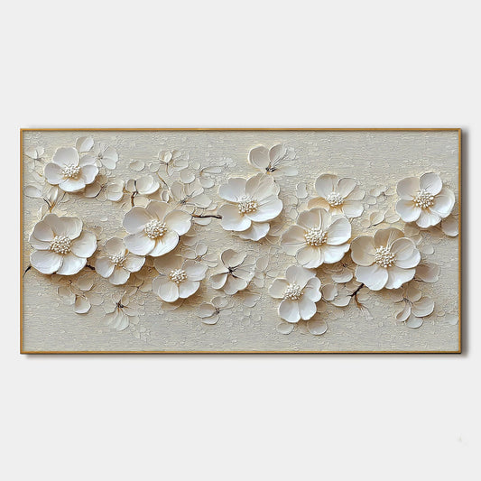 Blossom Serenade – Floral Textured Oil Painting, view 1