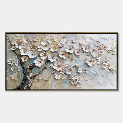 Blossom Serenade – Cherry Blossom Impasto Painting, view 1
