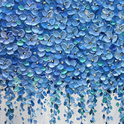 Blue Wisteria – Wisteria Impasto Painting, view 4