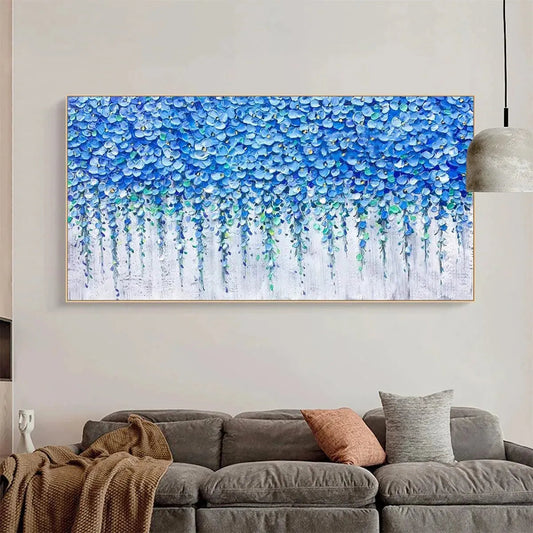 Blue Wisteria – Wisteria Impasto Painting, view 2