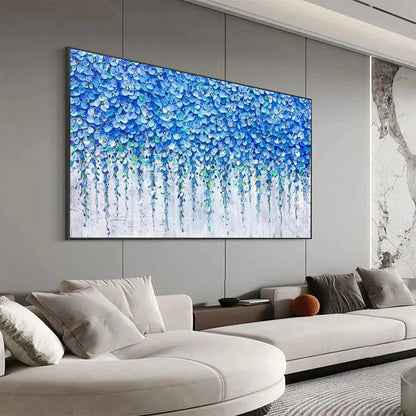 Blue Wisteria – Wisteria Impasto Painting, view 5