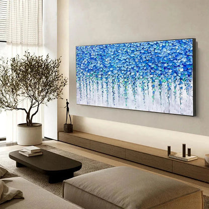 Blue Wisteria Impasto Painting – Blue Wisteria