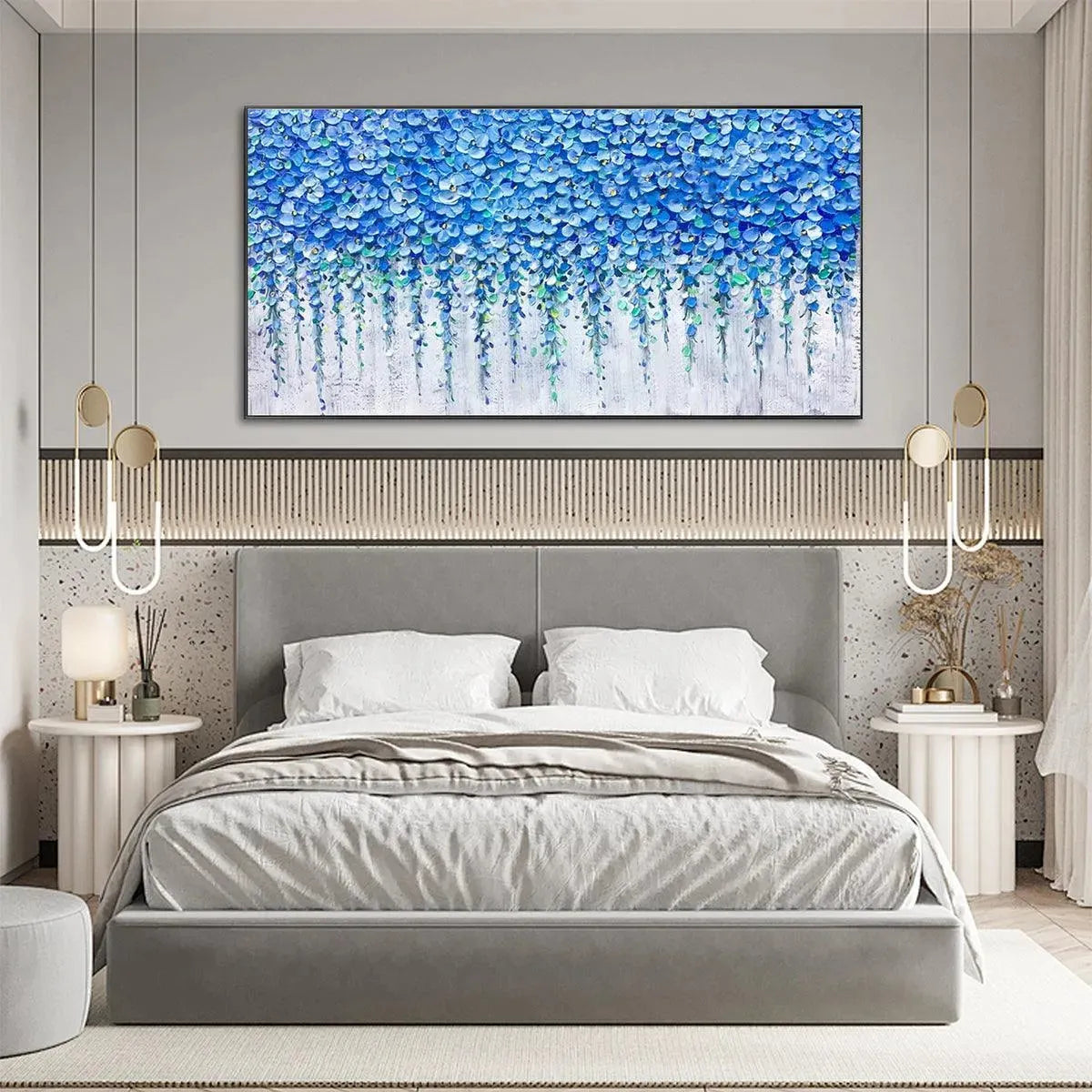 Blue Wisteria Impasto Painting – Blue Wisteria