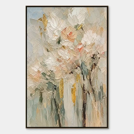 Blush Garden – Bouquet Textured Painting, view 1