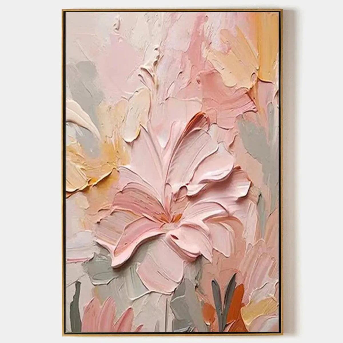 Blushing Blooms – Floral Impasto Painting, view 1