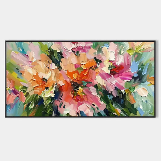 Blushing Blooms – Floral Impasto Painting, view 1