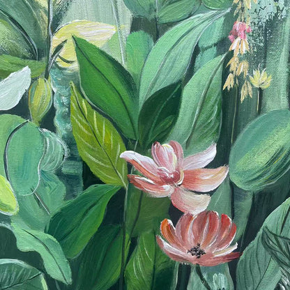 Green and Yellow Floral Painting – Botanical Garden
