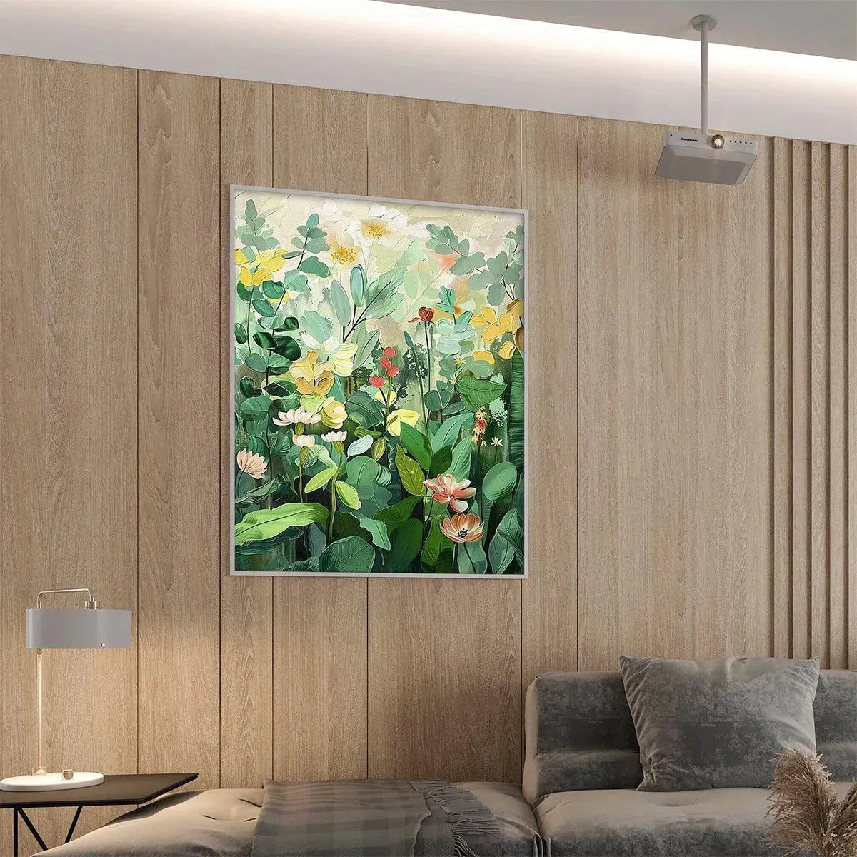 Green and Yellow Floral Painting – Botanical Garden