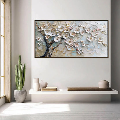 Blossom Serenade – Cherry Blossom Impasto Painting, view 5