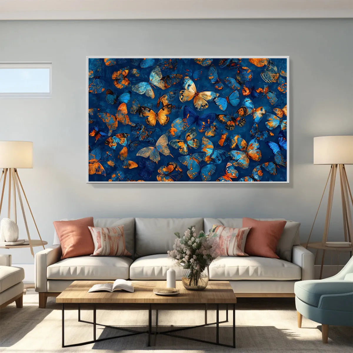 Blue Morpho Waltz – Butterfly Oil Painting, view 5