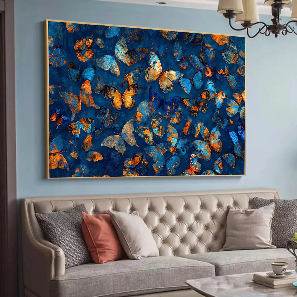 Blue Morpho Waltz – Butterfly Oil Painting, view 4