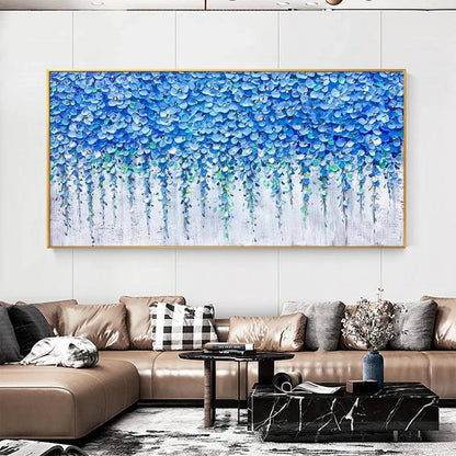 Blue Wisteria Impasto Painting – Blue Wisteria