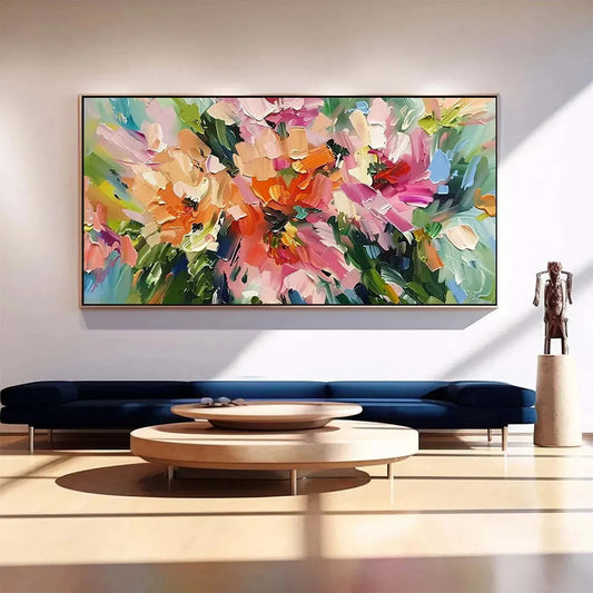 Blushing Blooms – Floral Impasto Painting, view 2