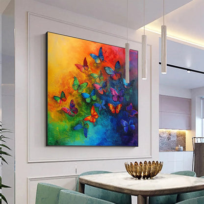 Butterfly Rainbow – Butterfly Textured Oil Painting, view 4