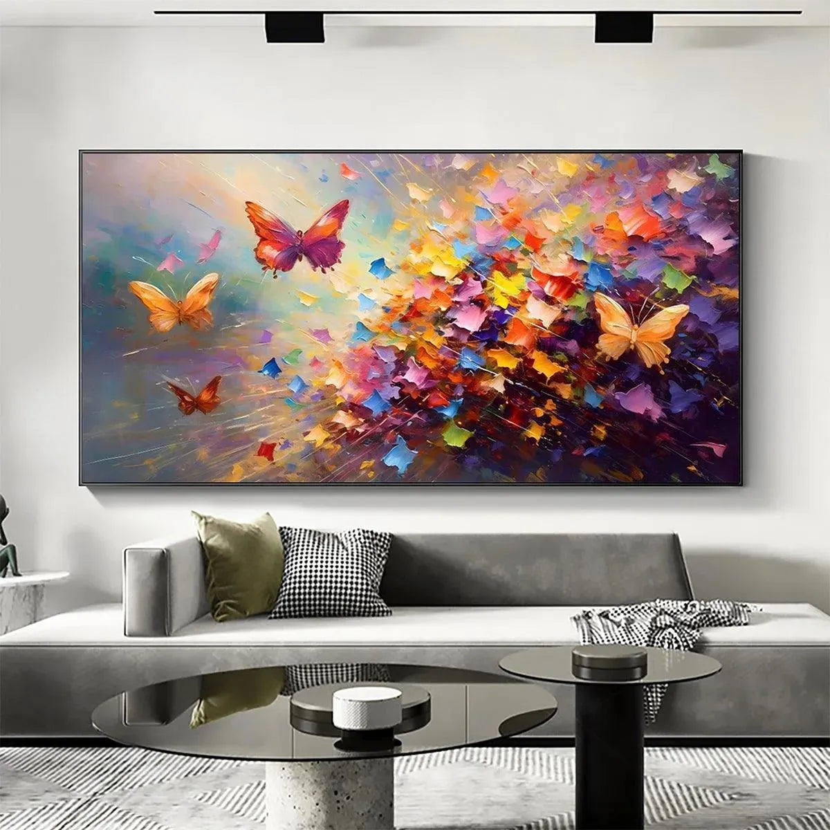 Colorful Butterfly Oil Painting – Butterfly Flight