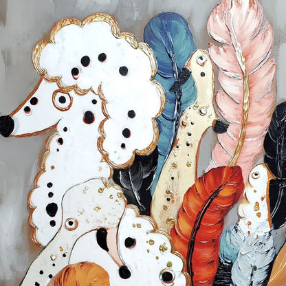 Canine Couture – Bird Oil Painting, view 3