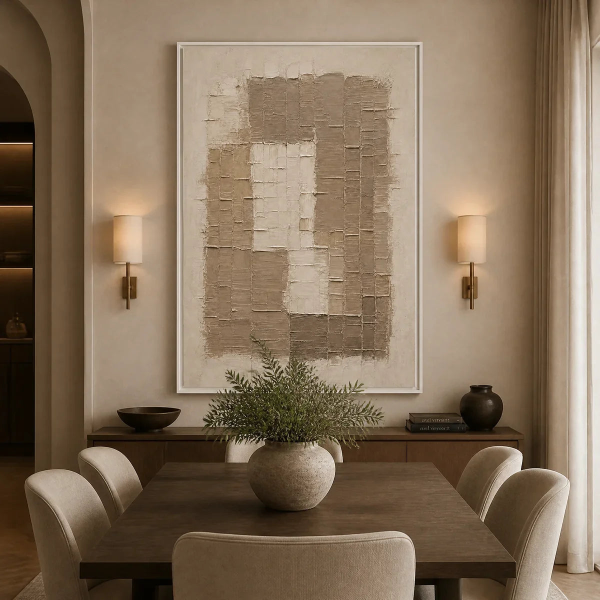 Carved Sand – Wabi-Sabi Architecture Oil Painting, view 5