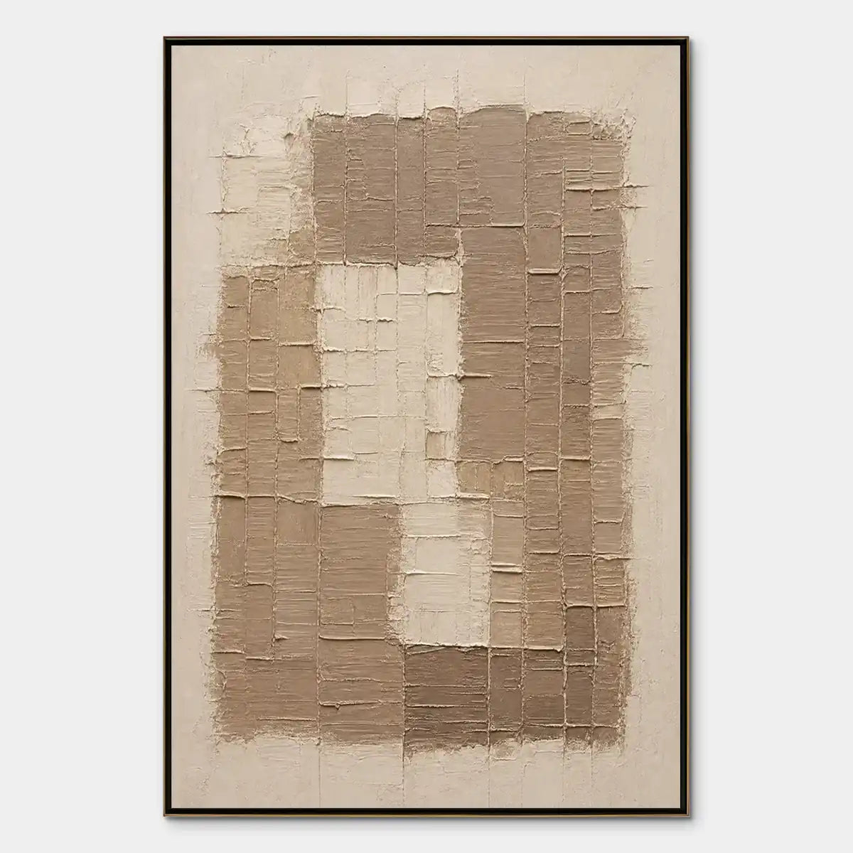 Carved Sand – Wabi-Sabi Architecture Oil Painting, view 1