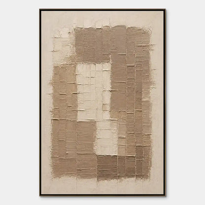 Carved Sand – Wabi-Sabi Architecture Oil Painting, view 1