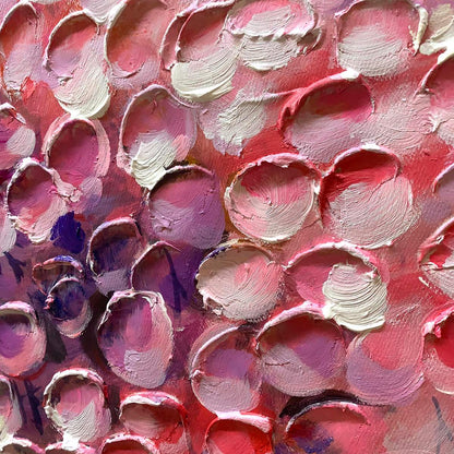 Large Floral Impasto Oil Painting – Cascade Of Color