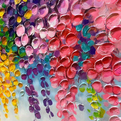 Cascade Of Color – Floral Impasto Oil Painting, view 4