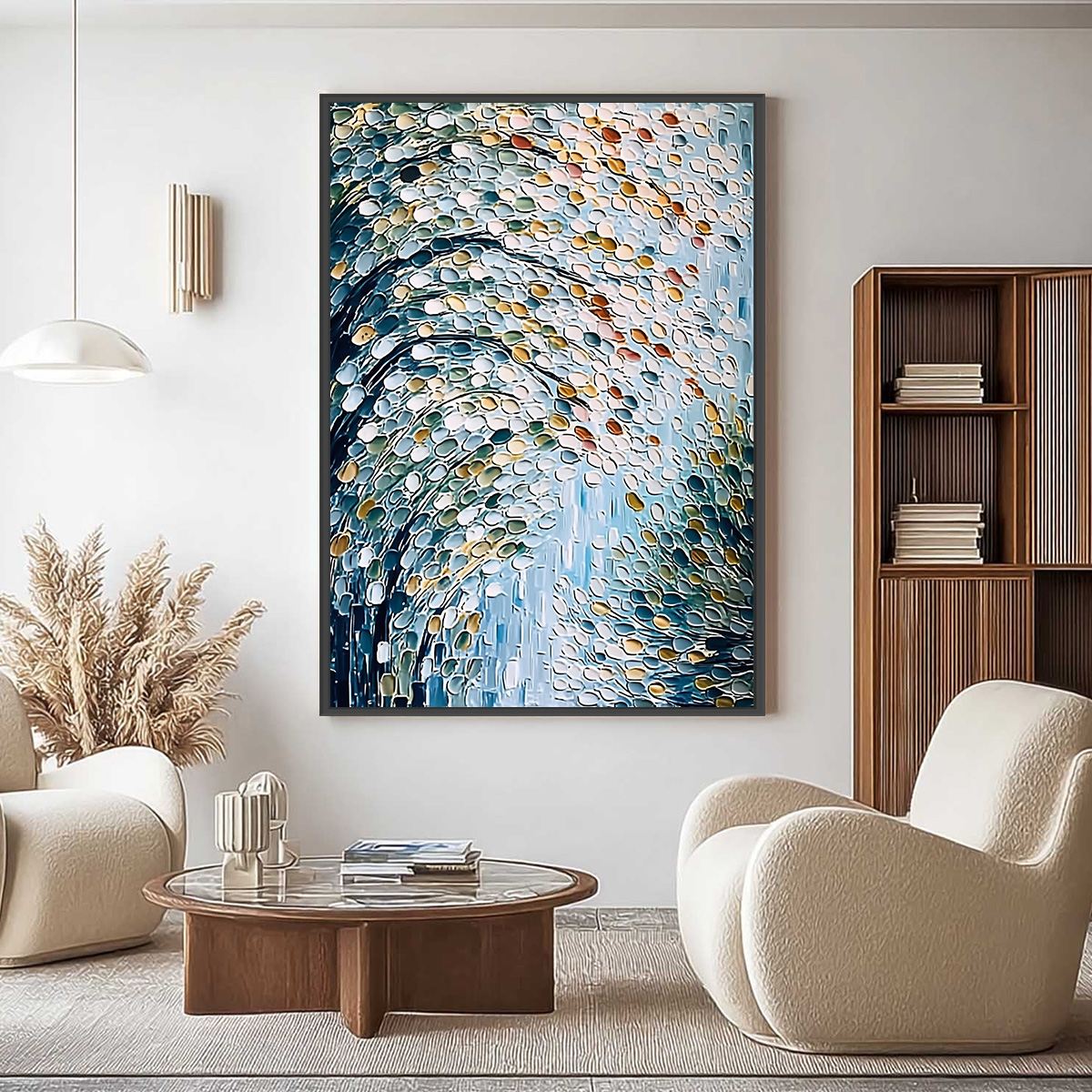 Cascading Petals – Tree Impasto Painting, view 2