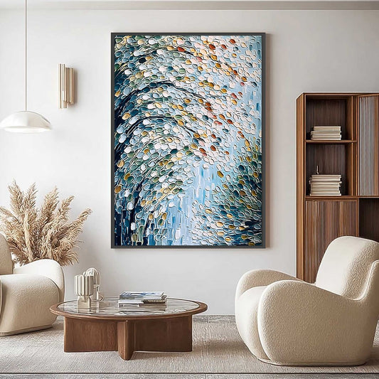 Cascading Petals – Tree Impasto Painting, view 2