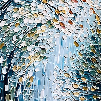 Cascading Petals – Tree Impasto Painting, view 5
