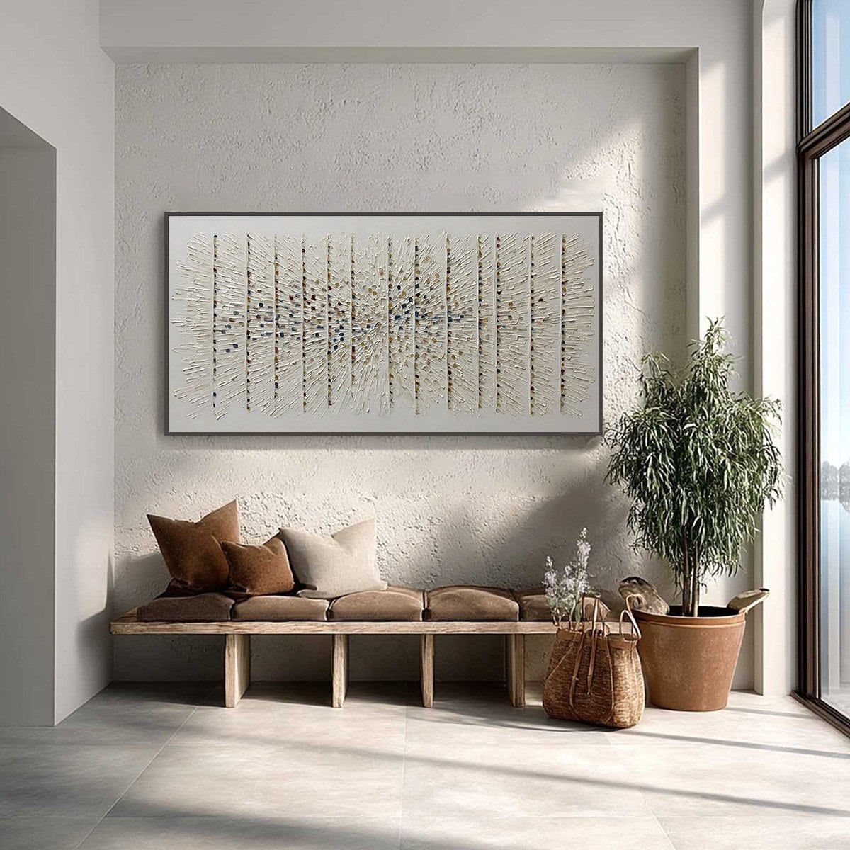 Chroma Pulse – Wabi-Sabi Floral Oil Painting, view 4