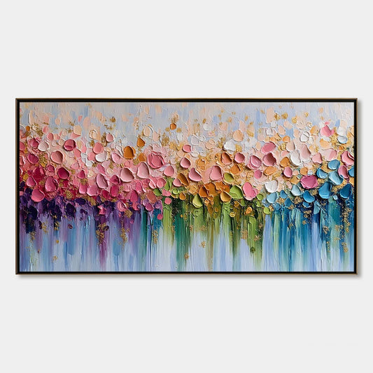 Chromatic Bloom – Floral Impasto Painting, view 1