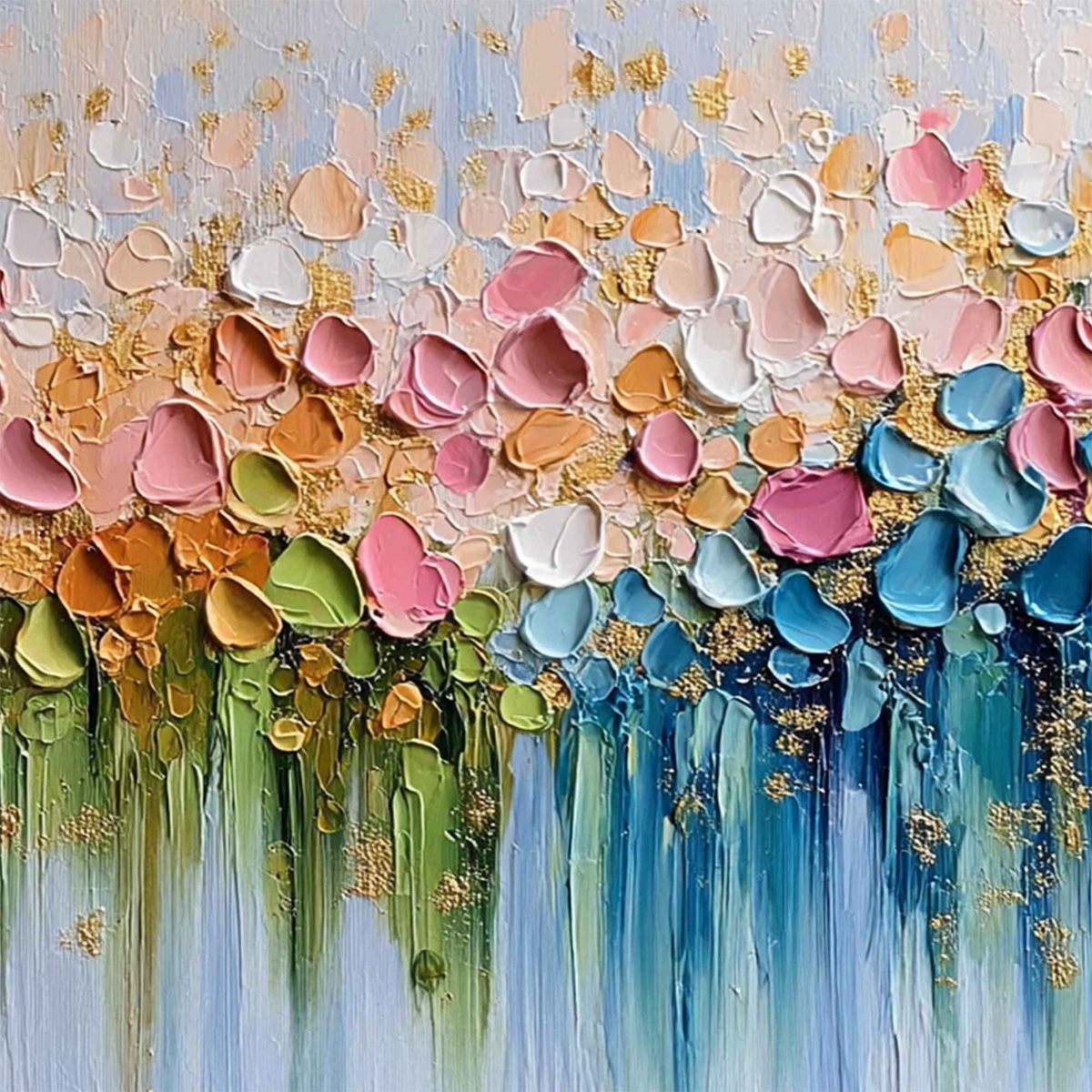 Chromatic Bloom – Floral Impasto Painting, view 3