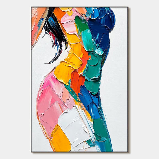 Chromatic Figure – Figurative Impasto Oil Painting, view 1