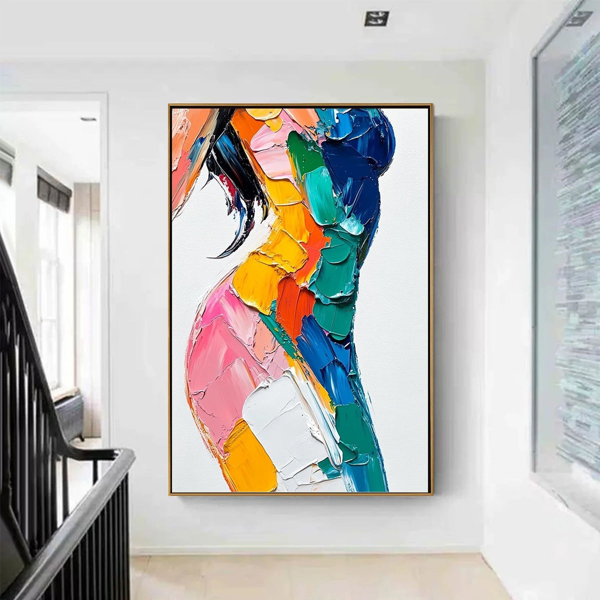 Chromatic Figure – Figurative Impasto Oil Painting, view 2
