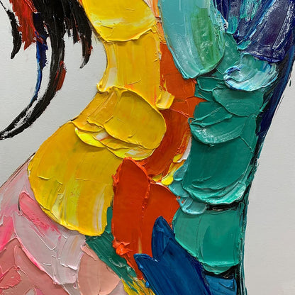 Chromatic Figure – Figurative Impasto Oil Painting, view 3