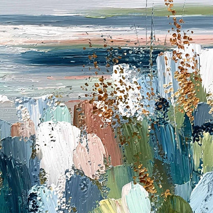 Coastal Bloom – Floral Impasto Oil Painting, view 5