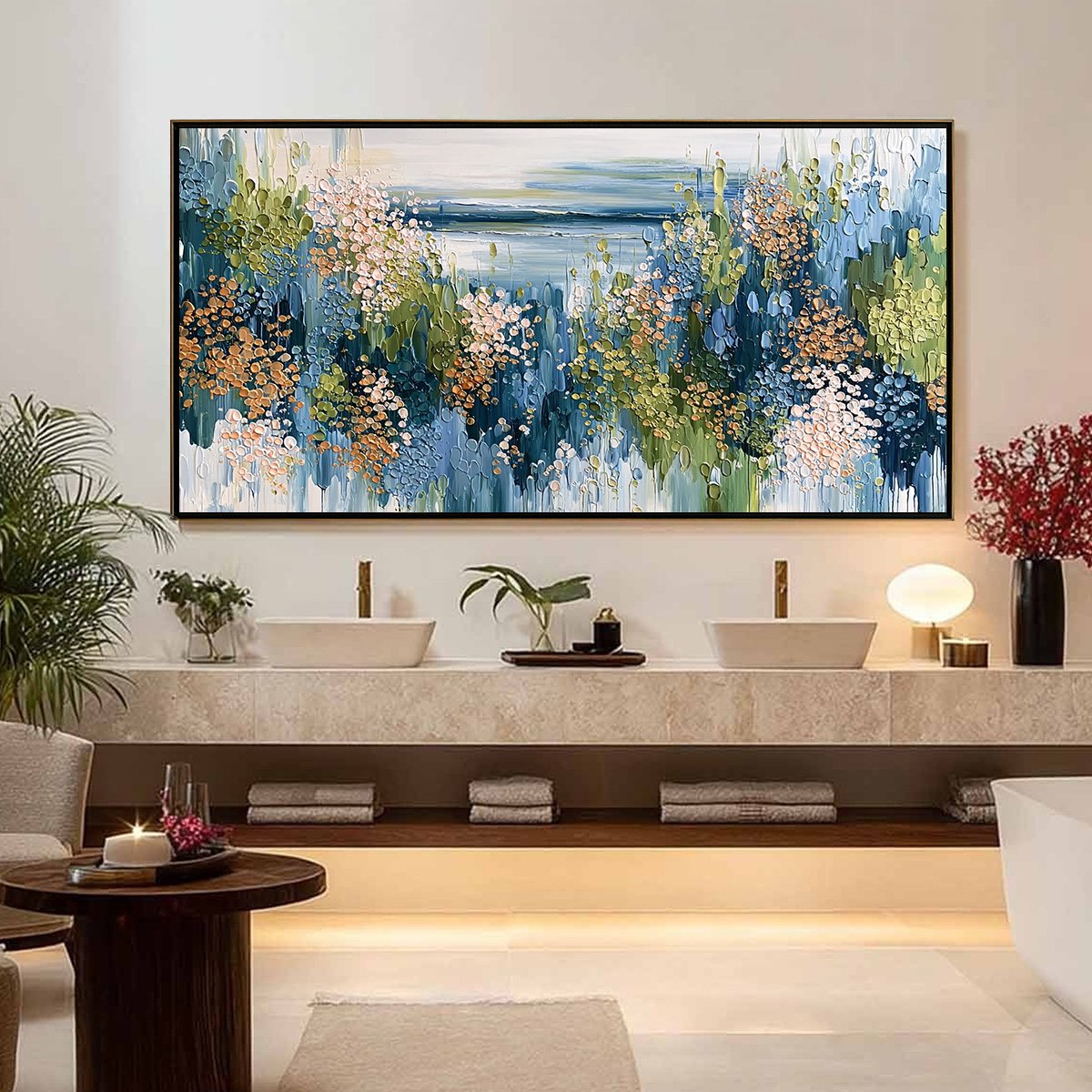 Coastal Bloom – Coastal Impasto Painting, view 4