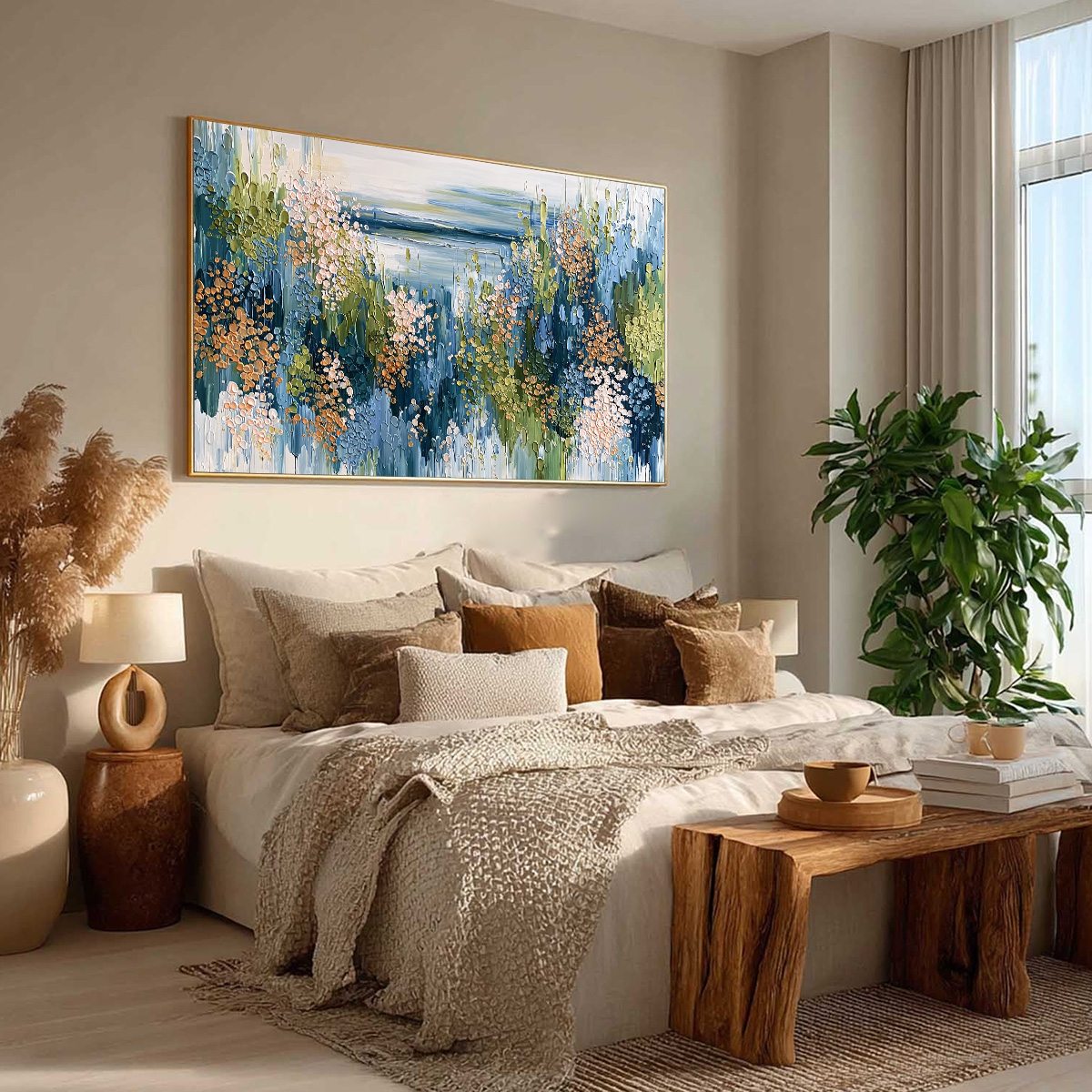 Coastal Impasto Seascape Painting – Coastal Bloom