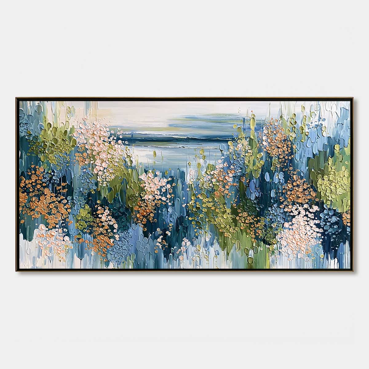Coastal Bloom – Coastal Impasto Painting, view 1