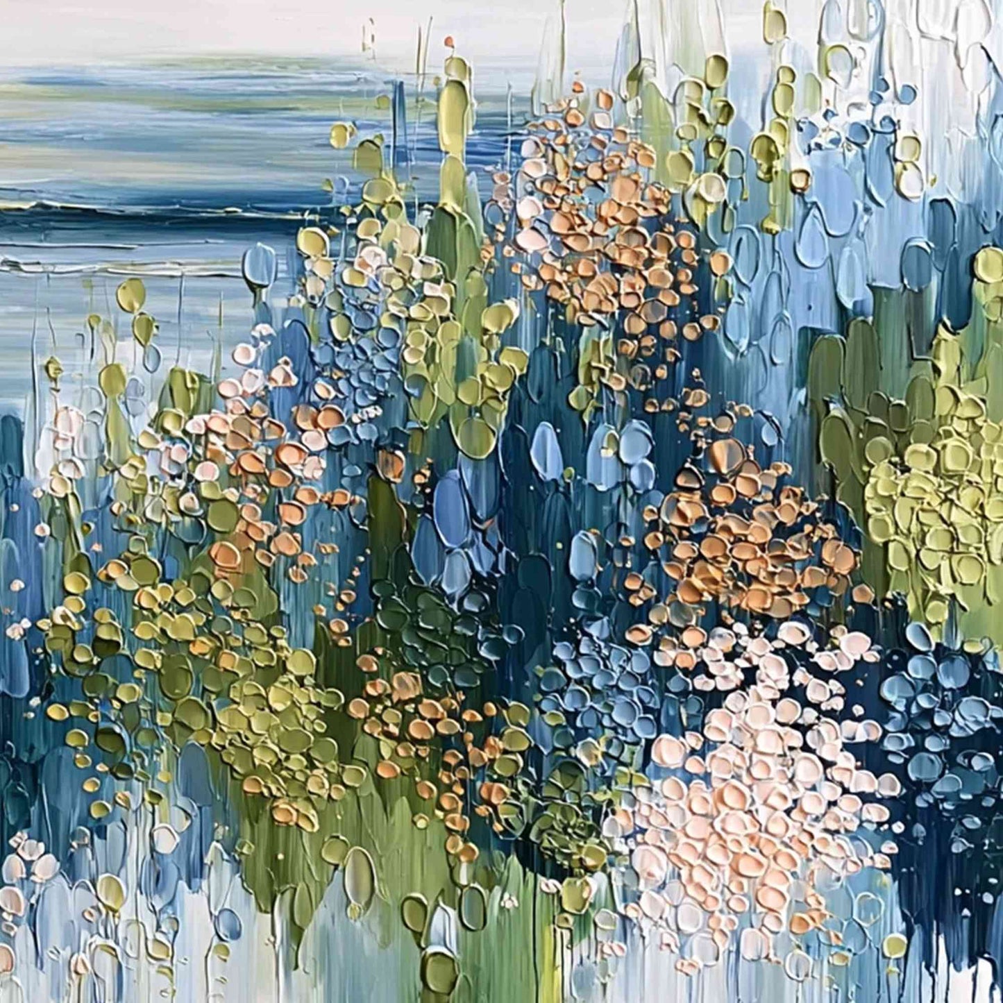Coastal Bloom – Coastal Impasto Painting, view 5