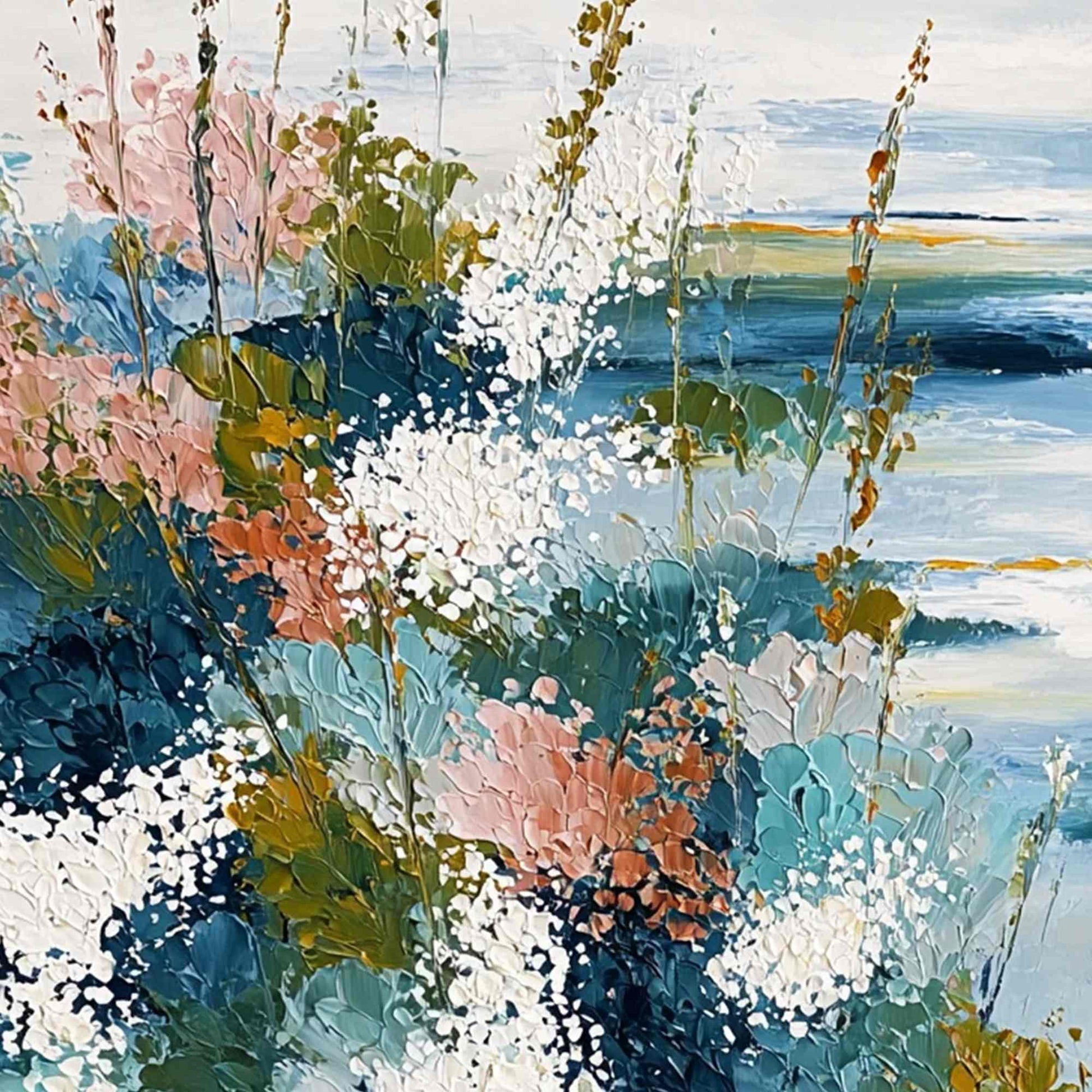 Coastal Bloom – Coastal Impasto Painting, view 3