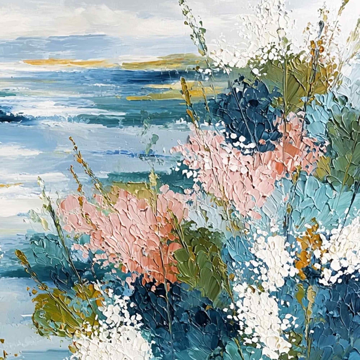 Coastal Bloom – Coastal Impasto Painting, view 5