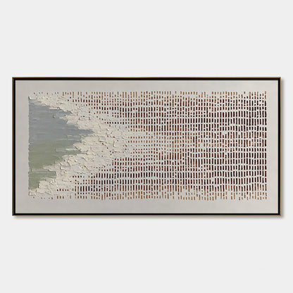 Coastal Rhythm – Wabi-Sabi Shoreline Impasto Oil Painting, view 1