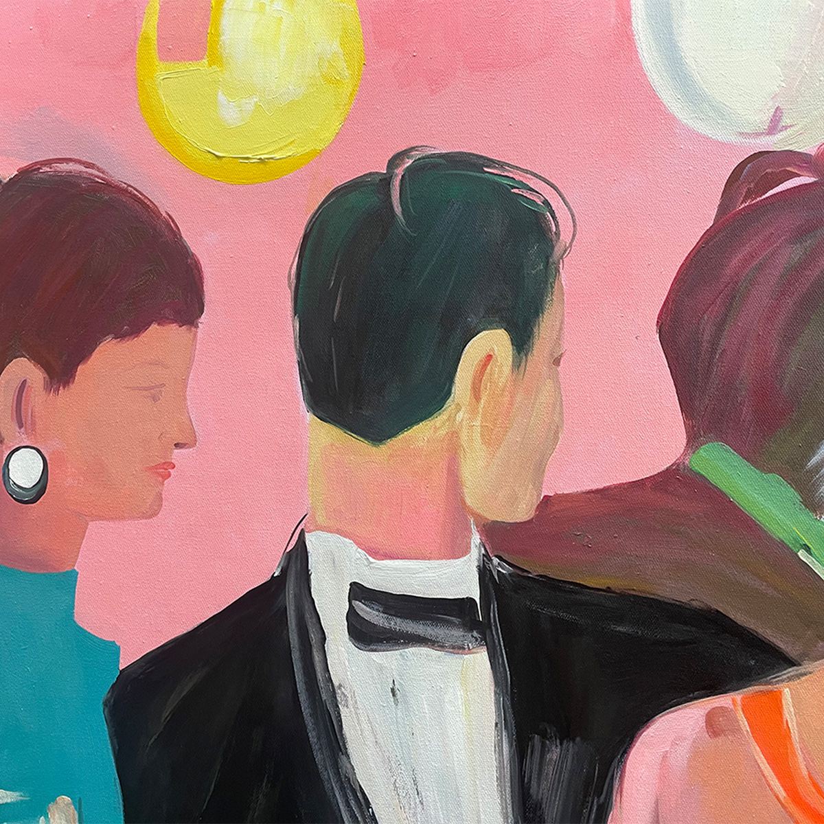 Cocktail Hour – Figurative Oil Painting, view 4