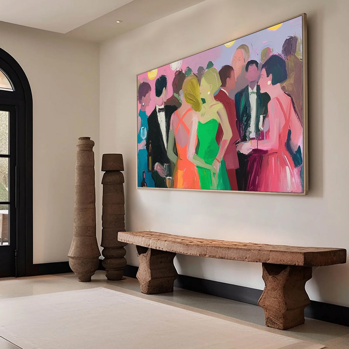 Colorful Figurative Oil Painting – Cocktail Hour